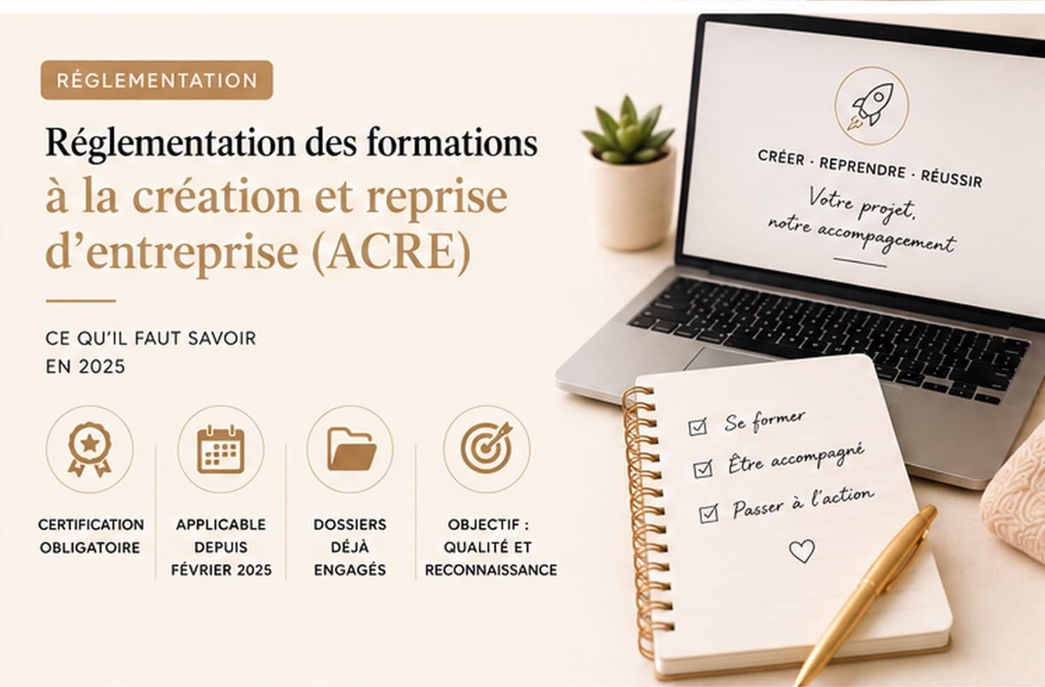 Réglementation des formations à la création et reprise d’entreprise (ACRE)